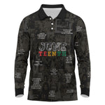 Juneteenth Black History Long Sleeve Polo Shirt Inspirational Quotes Collage
