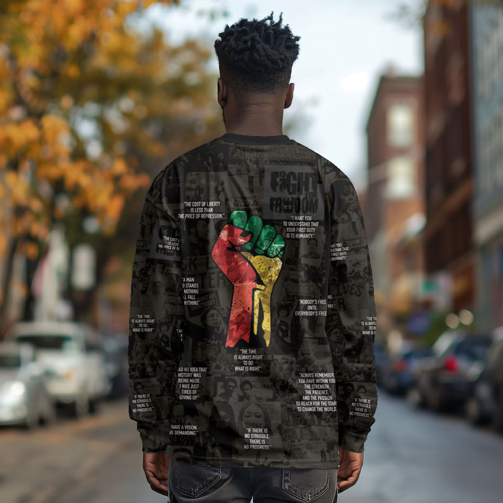 Juneteenth Black History Long Sleeve Shirt Inspirational Quotes Collage