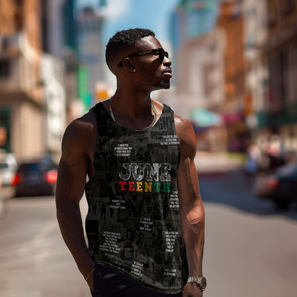 Juneteenth Black History Men Tank Top Inspirational Quotes Collage