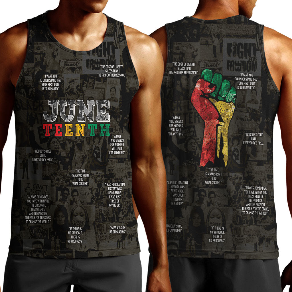 Juneteenth Black History Men Tank Top Inspirational Quotes Collage