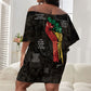 Juneteenth Black History Off Shoulder Short Dress Inspirational Quotes Collage