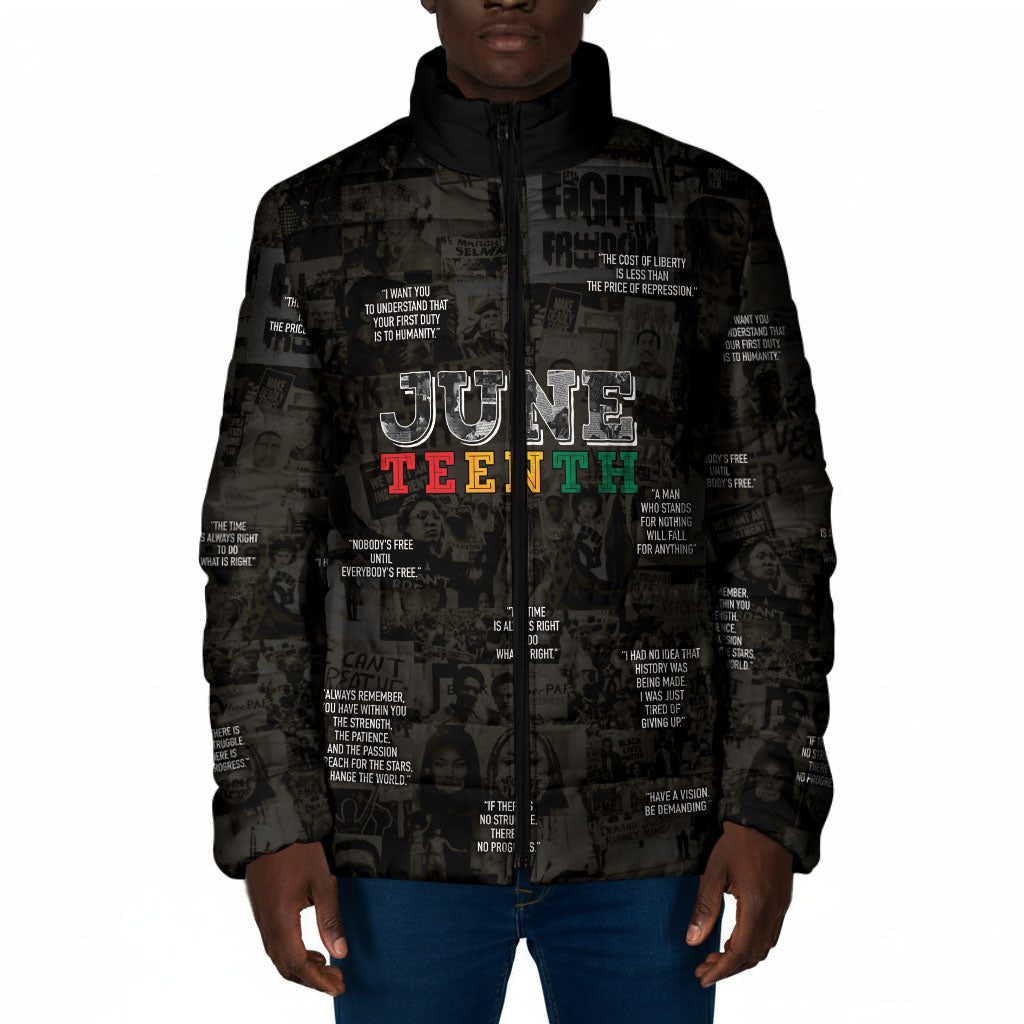 Juneteenth Black History Padded Jacket Inspirational Quotes Collage