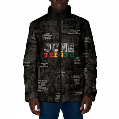 Juneteenth Black History Padded Jacket Inspirational Quotes Collage