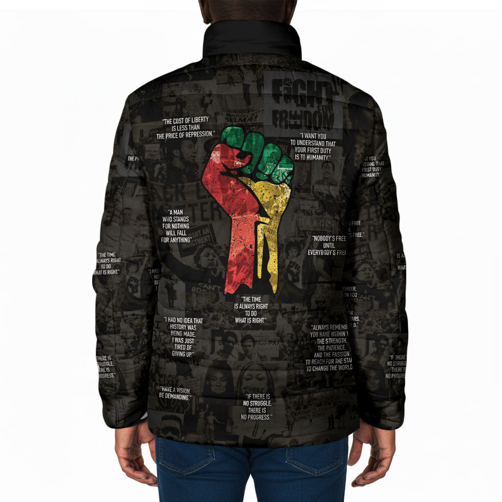 Juneteenth Black History Padded Jacket Inspirational Quotes Collage