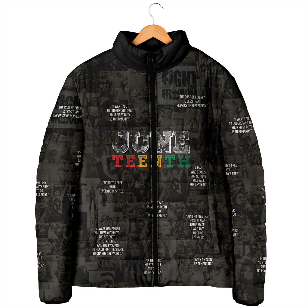 Juneteenth Black History Padded Jacket Inspirational Quotes Collage