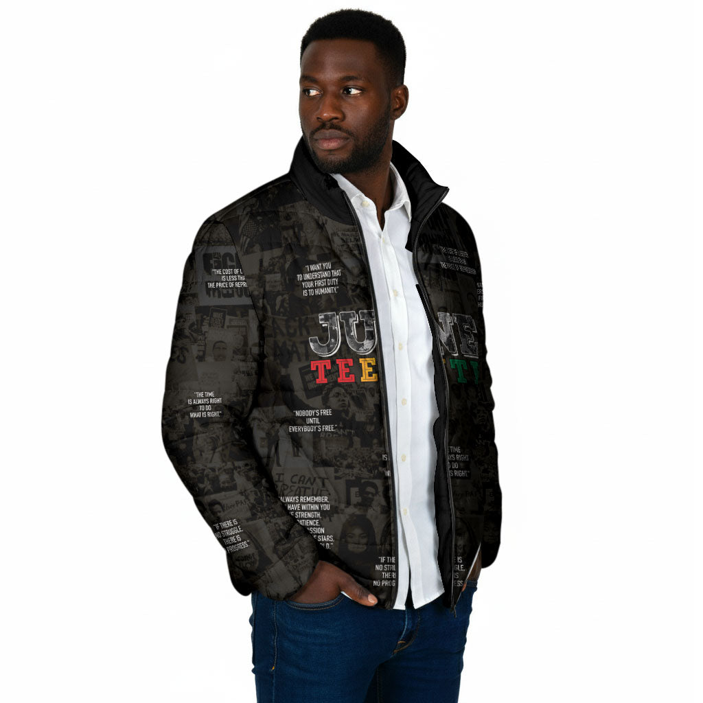 Juneteenth Black History Padded Jacket Inspirational Quotes Collage