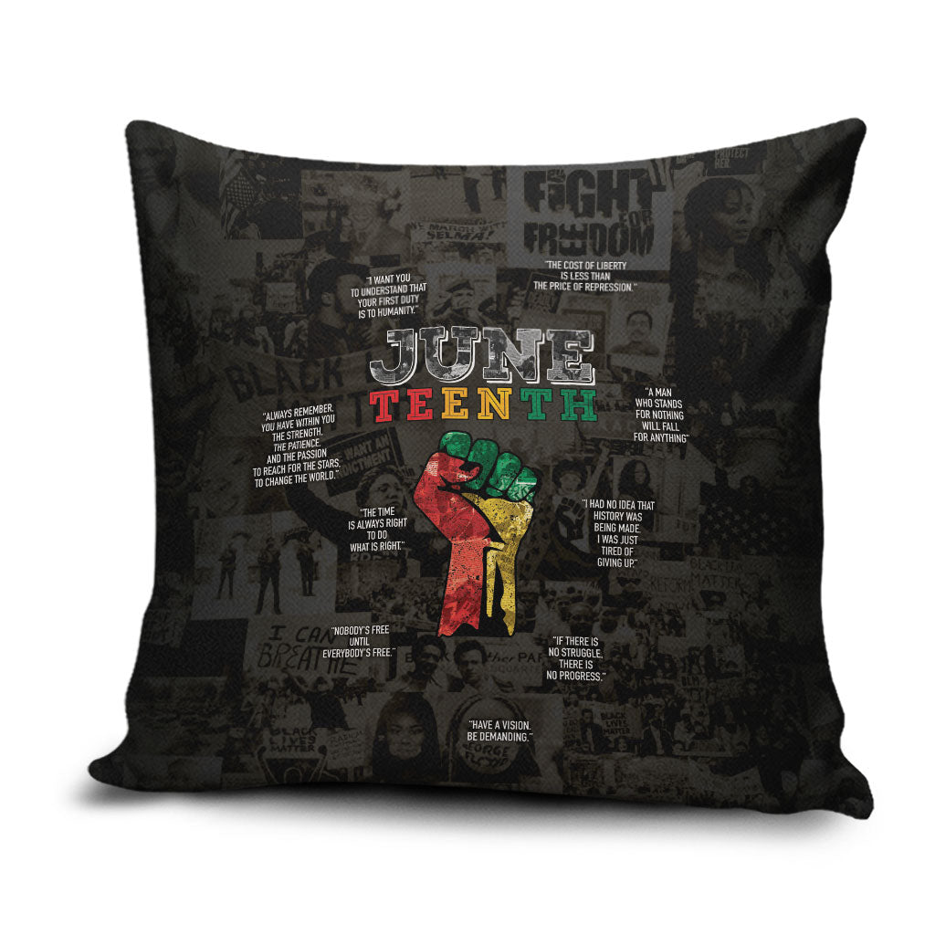 Juneteenth Black History Pillow Cover Inspirational Quotes Collage