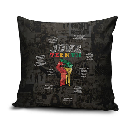 Juneteenth Black History Pillow Cover Inspirational Quotes Collage