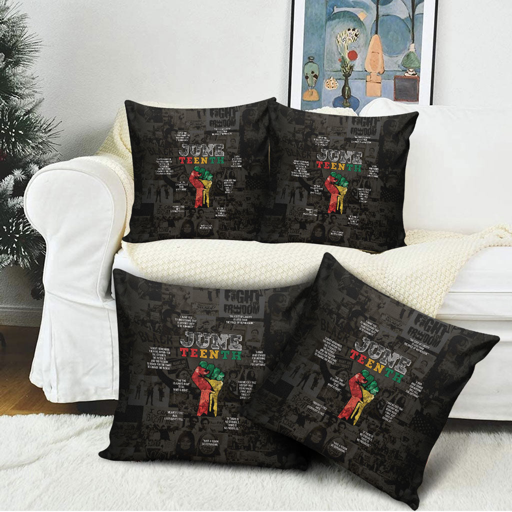 Juneteenth Black History Pillow Cover Inspirational Quotes Collage