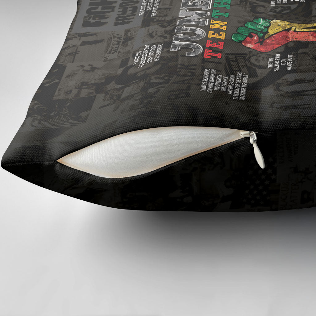 Juneteenth Black History Pillow Cover Inspirational Quotes Collage