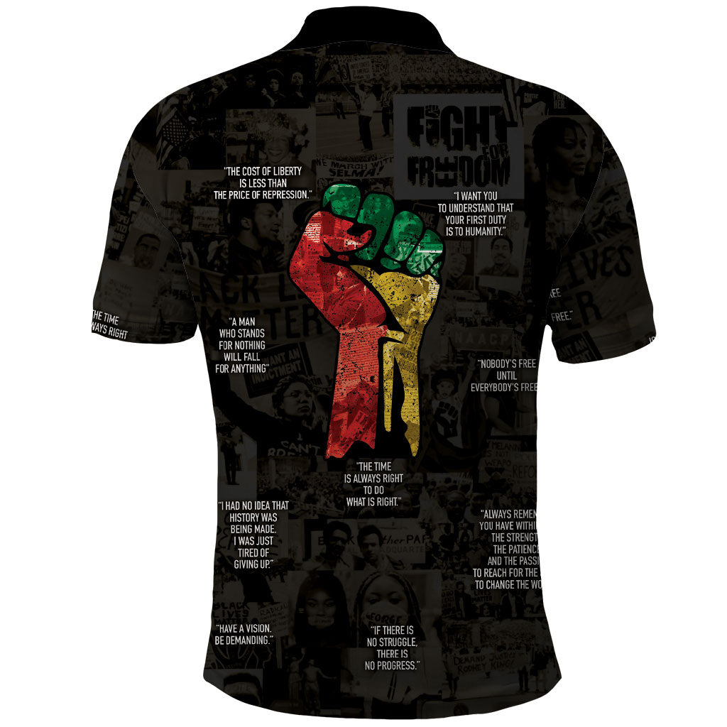 Juneteenth Black History Polo Shirt Inspirational Quotes Collage