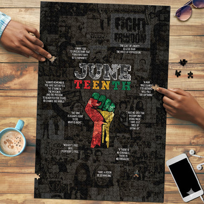 Juneteenth Black History Puzzle Inspirational Quotes Collage