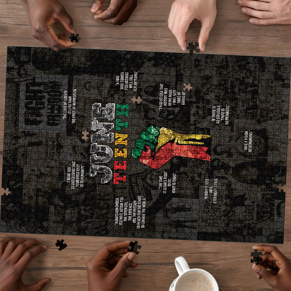 Juneteenth Black History Puzzle Inspirational Quotes Collage