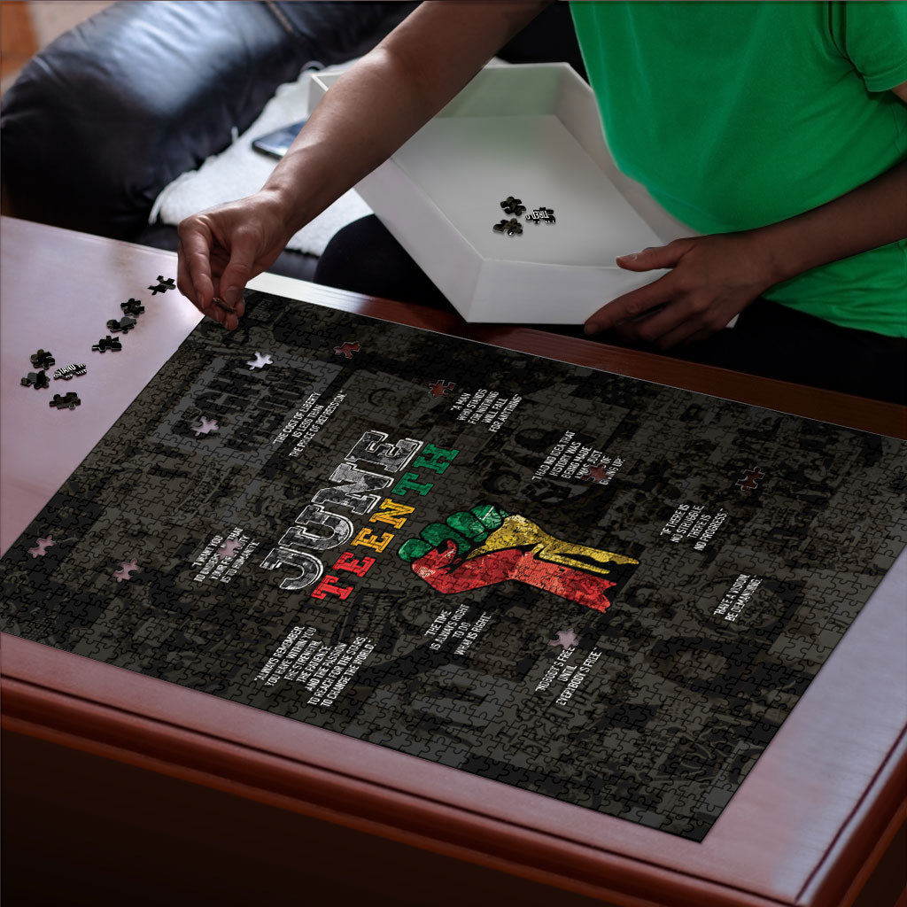 Juneteenth Black History Puzzle Inspirational Quotes Collage