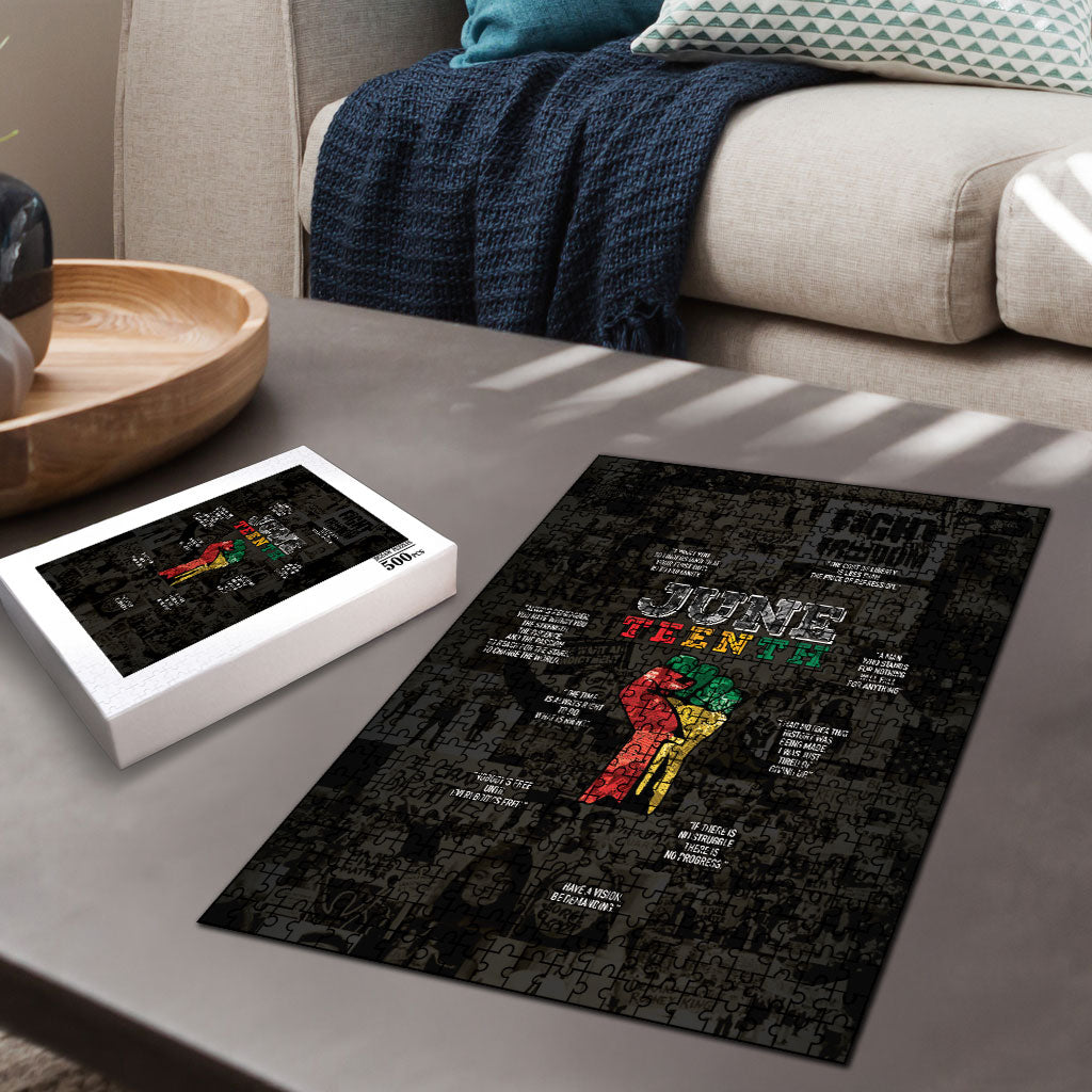 Juneteenth Black History Puzzle Inspirational Quotes Collage
