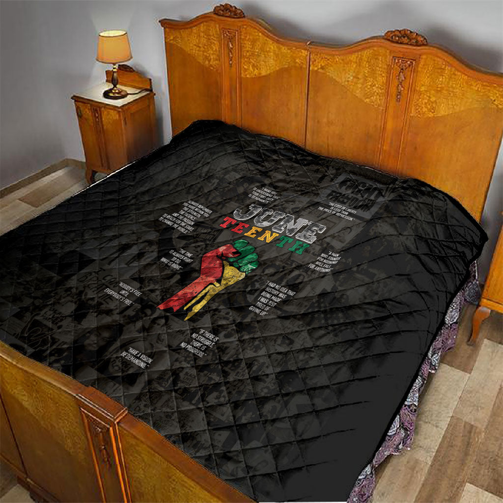 Juneteenth Black History Quilt Inspirational Quotes Collage