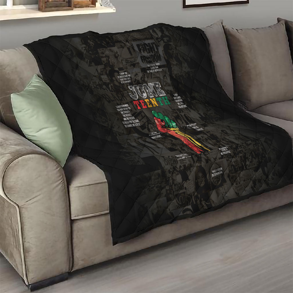 Juneteenth Black History Quilt Inspirational Quotes Collage