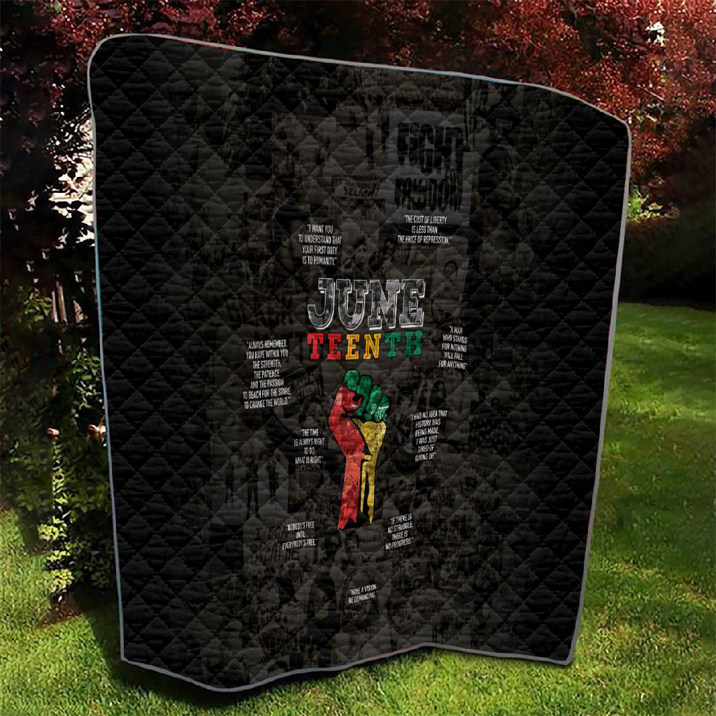 Juneteenth Black History Quilt Inspirational Quotes Collage