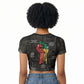 Juneteenth Black History Raglan Cropped T shirt Inspirational Quotes Collage