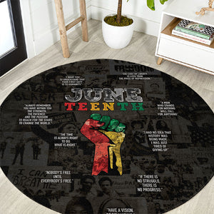 Juneteenth Black History Round Carpet Inspirational Quotes Collage