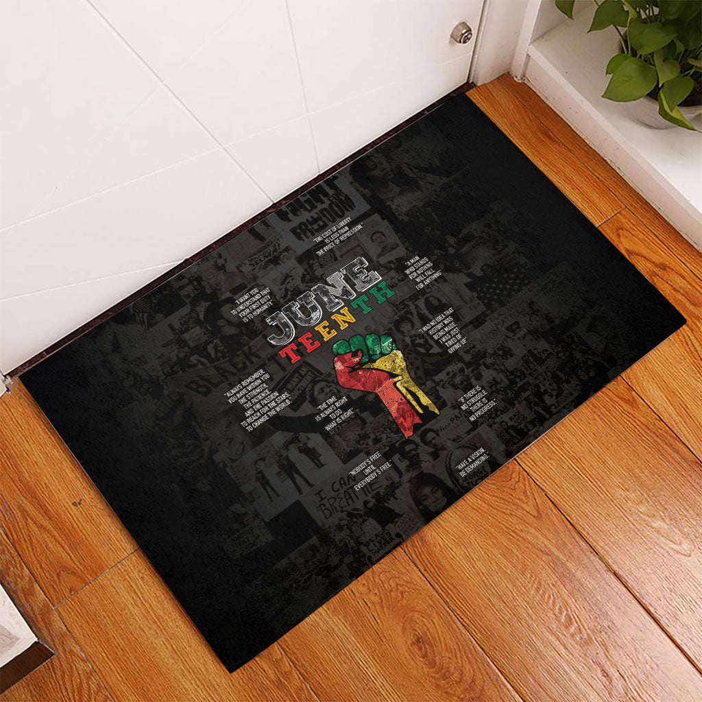 Juneteenth Black History Rubber Doormat Inspirational Quotes Collage