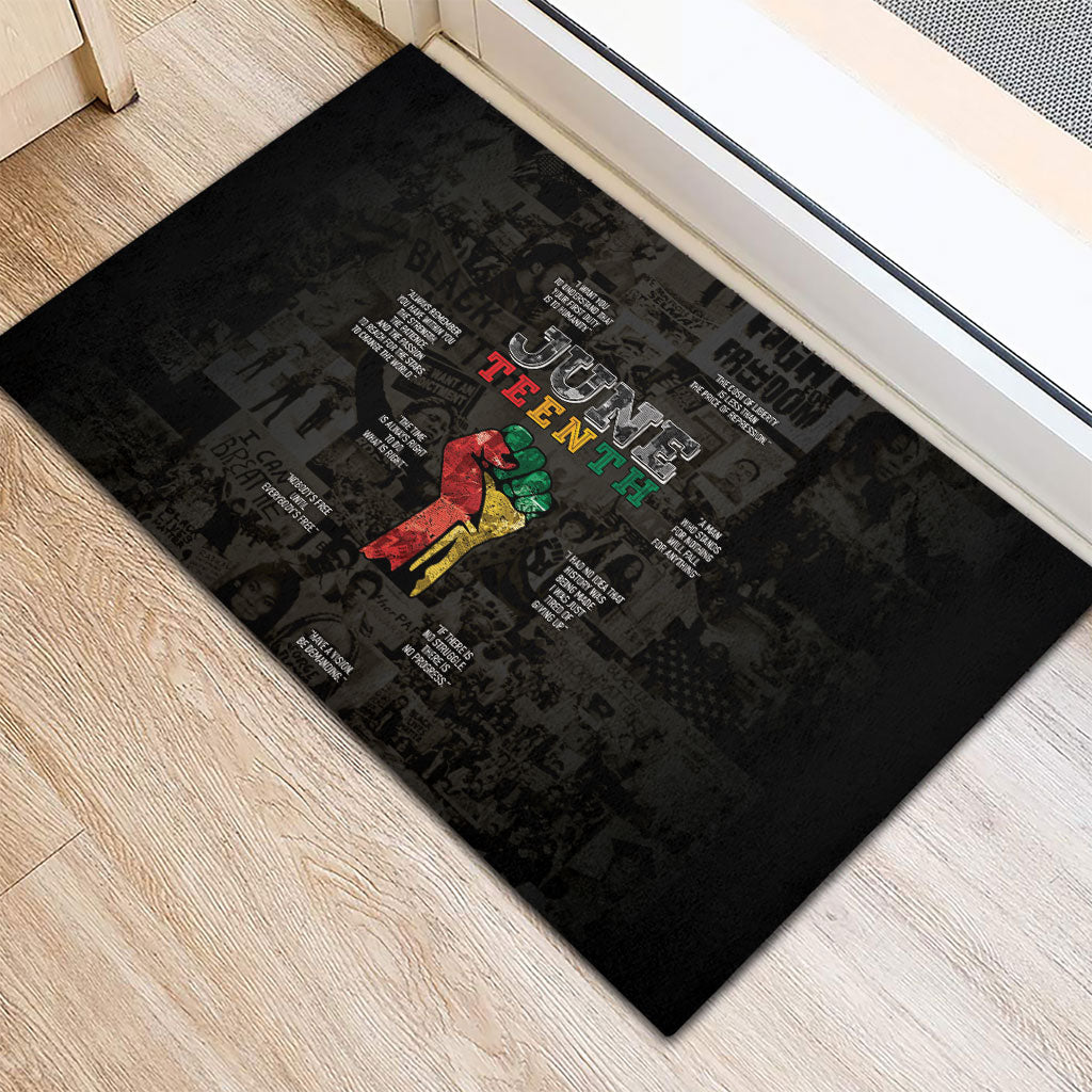 Juneteenth Black History Rubber Doormat Inspirational Quotes Collage