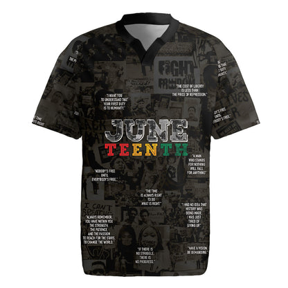 Juneteenth Black History Rugby Jersey Inspirational Quotes Collage