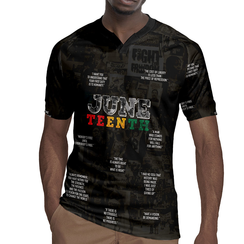 Juneteenth Black History Rugby Jersey Inspirational Quotes Collage