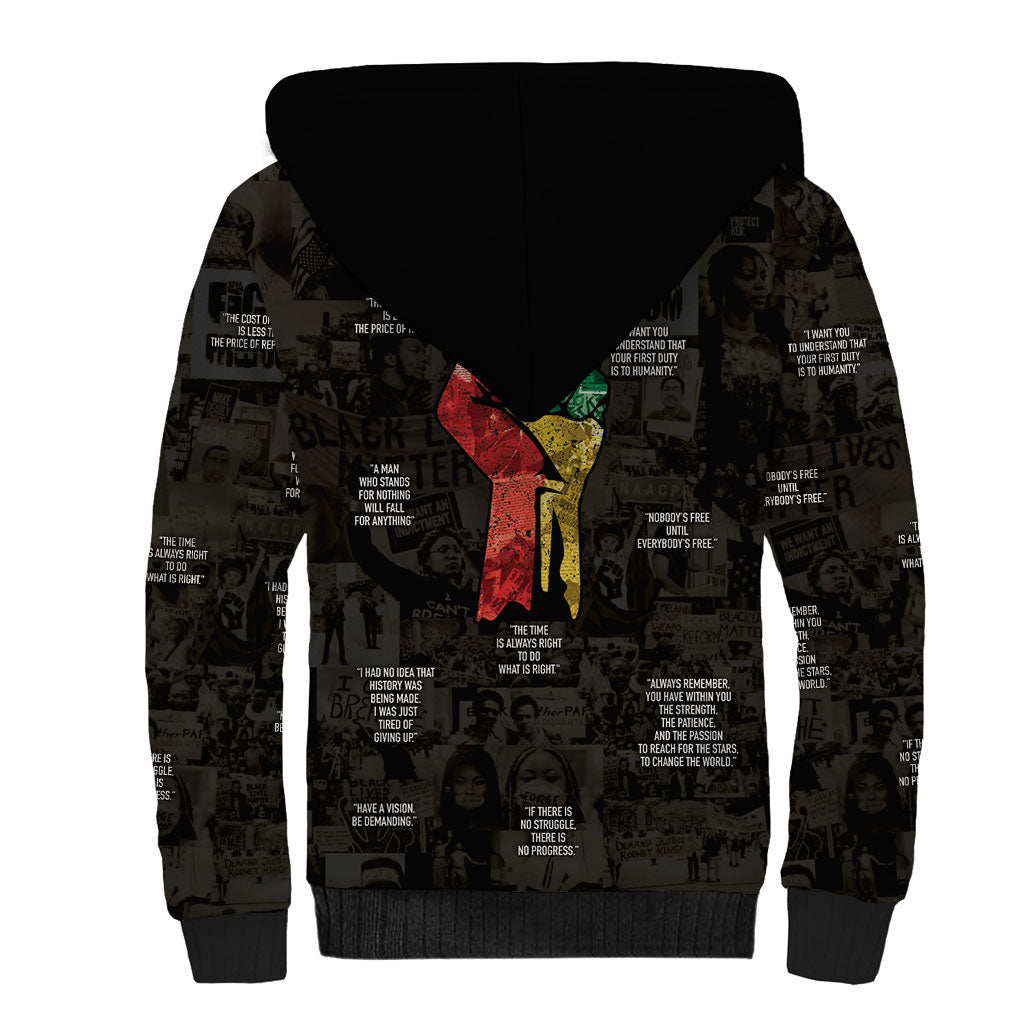 Juneteenth Black History Sherpa Hoodie Inspirational Quotes Collage