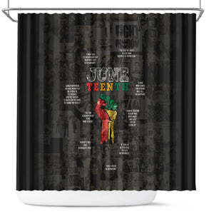 Juneteenth Black History Shower Curtain Inspirational Quotes Collage