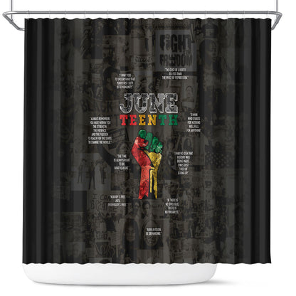 Juneteenth Black History Shower Curtain Inspirational Quotes Collage