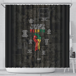 Juneteenth Black History Shower Curtain Inspirational Quotes Collage