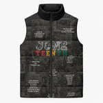Juneteenth Black History Sleeveless Puffer Jacket Inspirational Quotes Collage