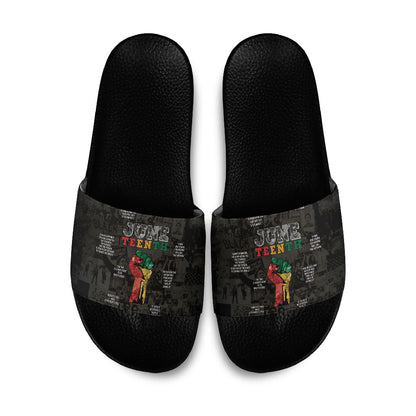 Juneteenth Black History Slide Sandals Inspirational Quotes Collage