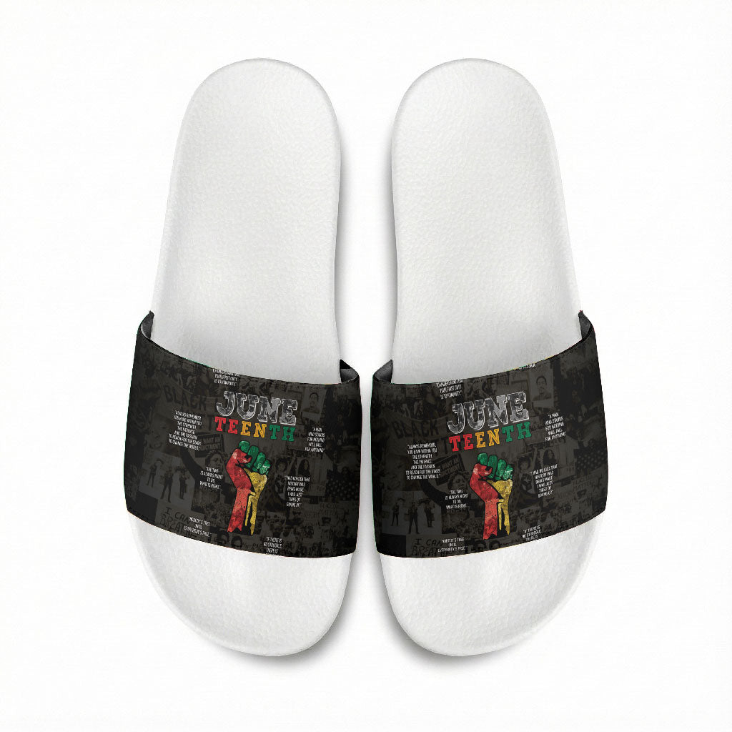 Juneteenth Black History Slide Sandals Inspirational Quotes Collage
