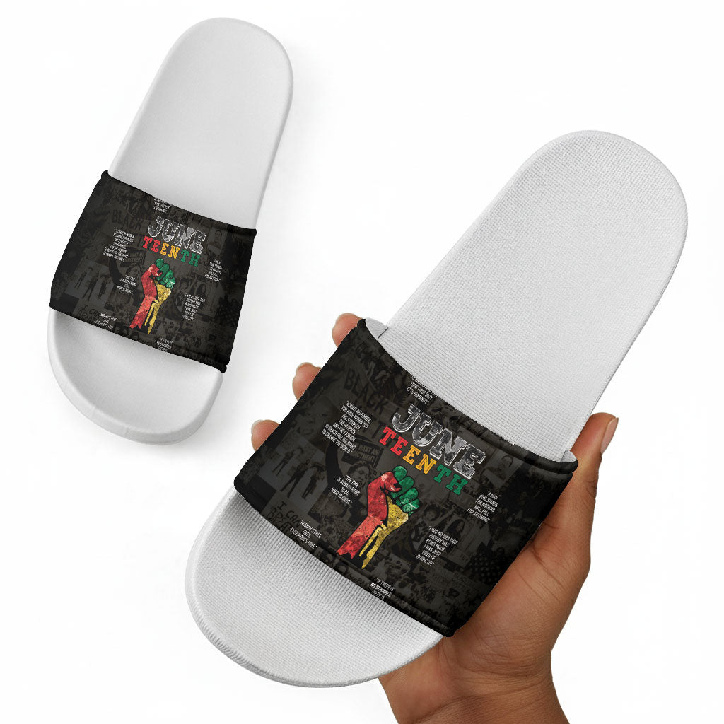 Juneteenth Black History Slide Sandals Inspirational Quotes Collage
