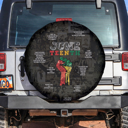 Juneteenth Black History Spare Tire Cover Inspirational Quotes Collage