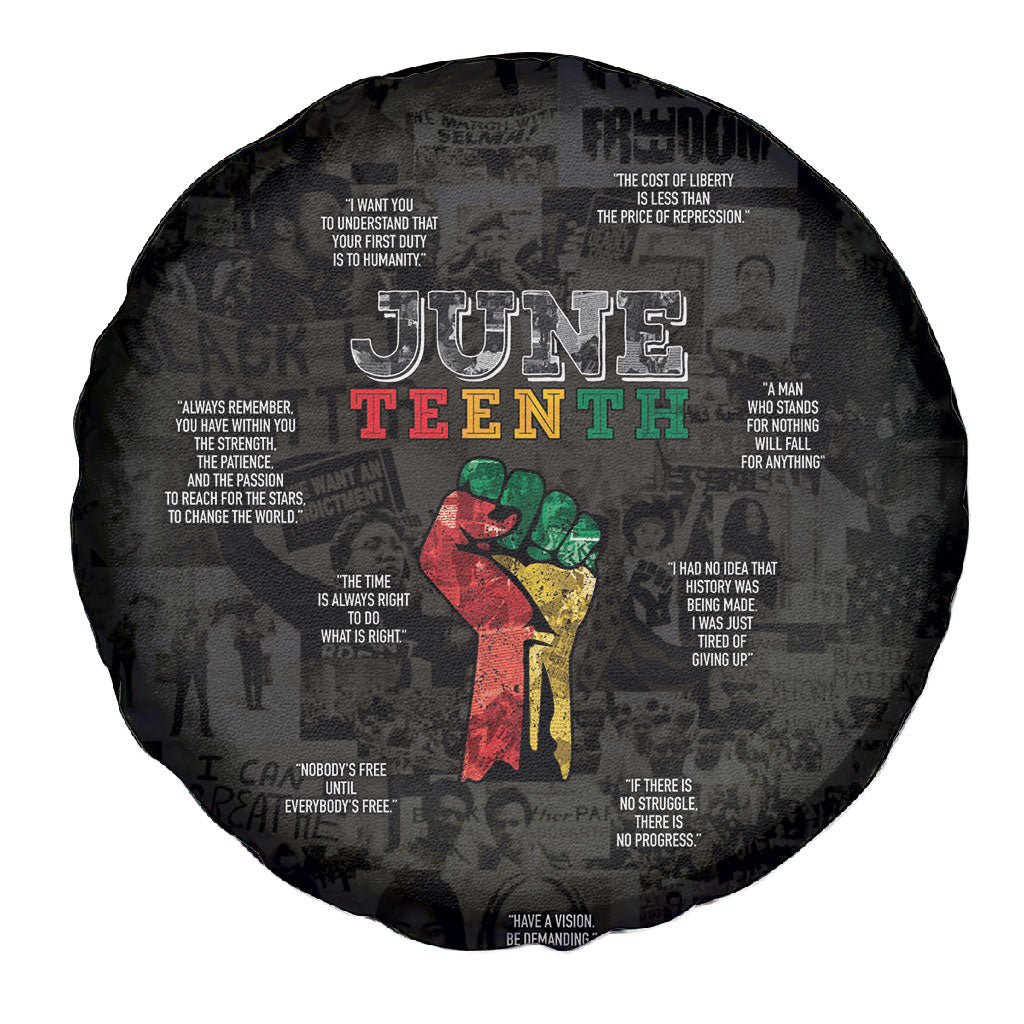 Juneteenth Black History Spare Tire Cover Inspirational Quotes Collage