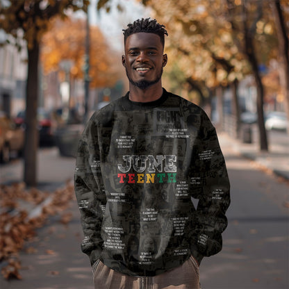 Juneteenth Black History Sweatshirt Inspirational Quotes Collage