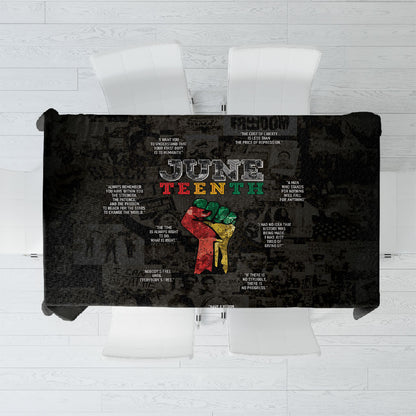 Juneteenth Black History Tablecloth Inspirational Quotes Collage