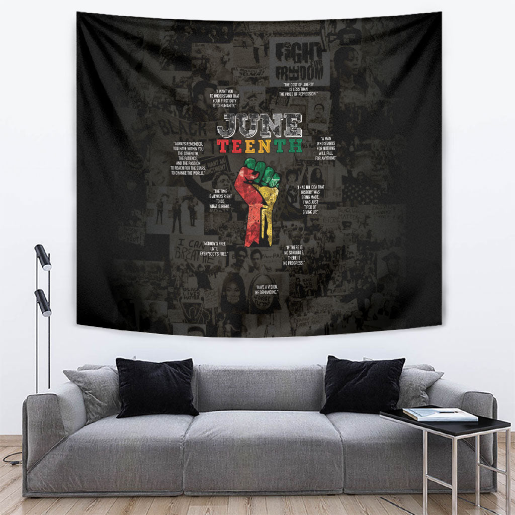 Juneteenth Black History Tapestry Inspirational Quotes Collage
