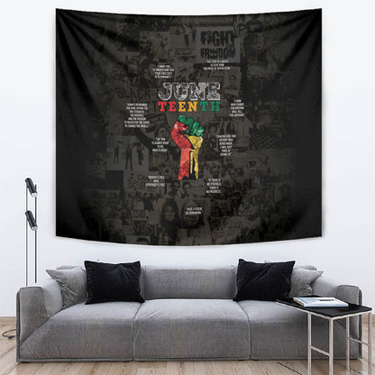 Juneteenth Black History Tapestry Inspirational Quotes Collage