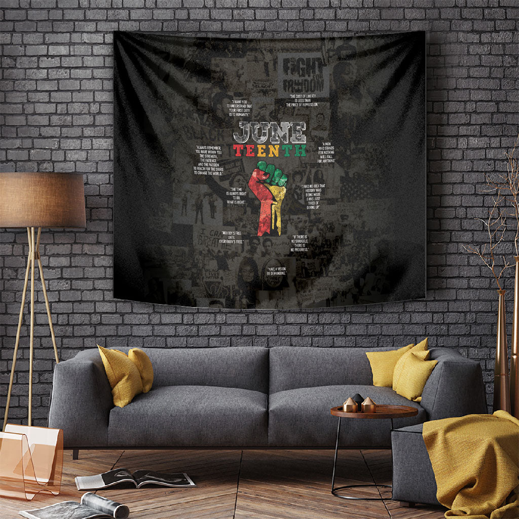 Juneteenth Black History Tapestry Inspirational Quotes Collage