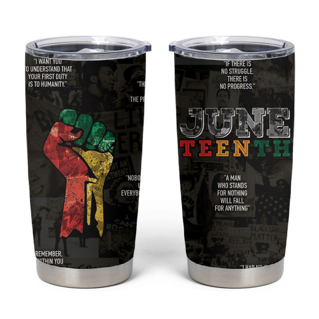Juneteenth Black History Tumbler Cup Inspirational Quotes Collage