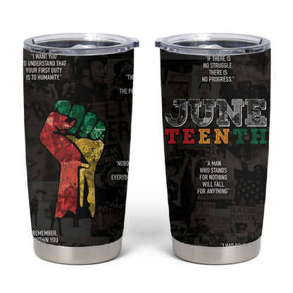 Juneteenth Black History Tumbler Cup Inspirational Quotes Collage