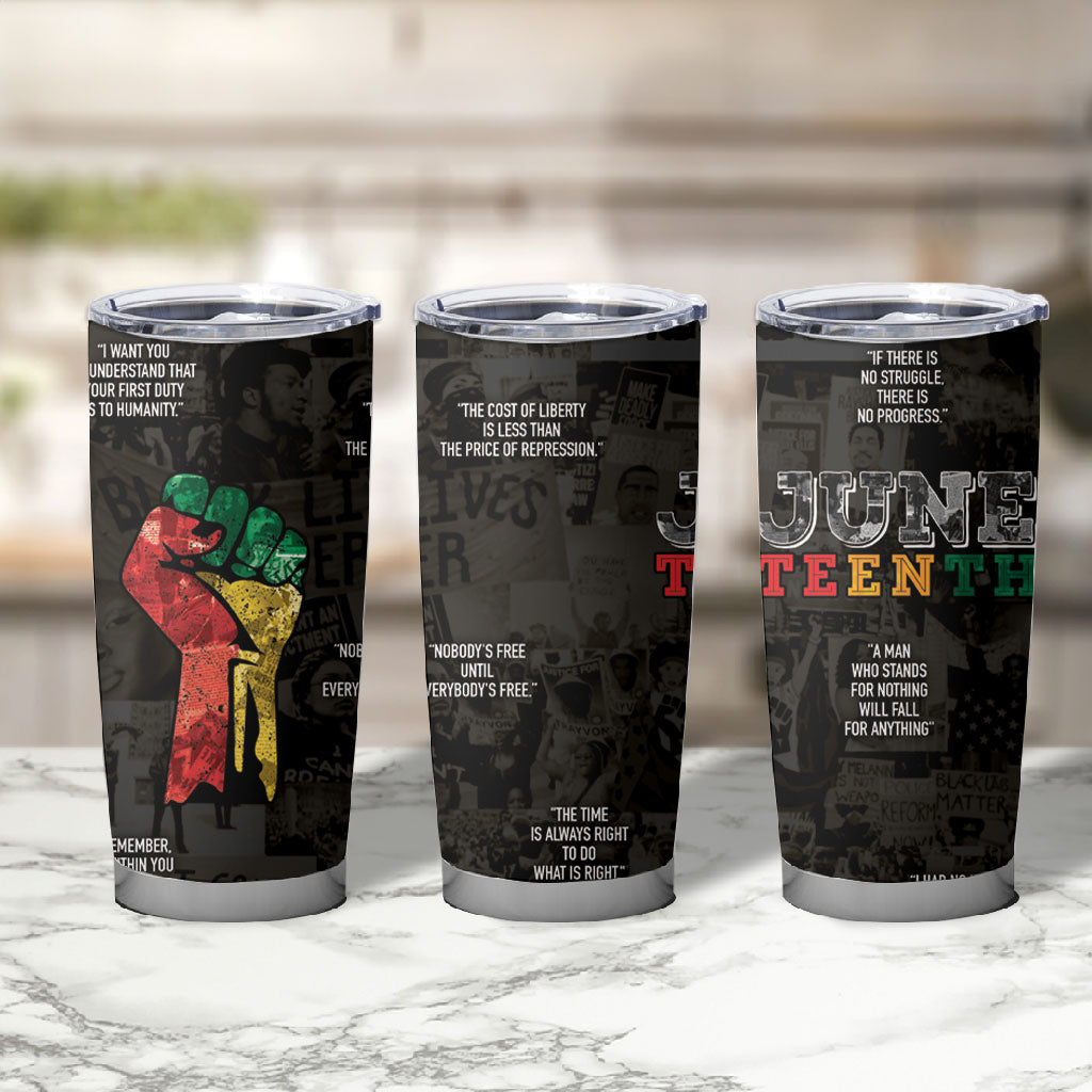 Juneteenth Black History Tumbler Cup Inspirational Quotes Collage