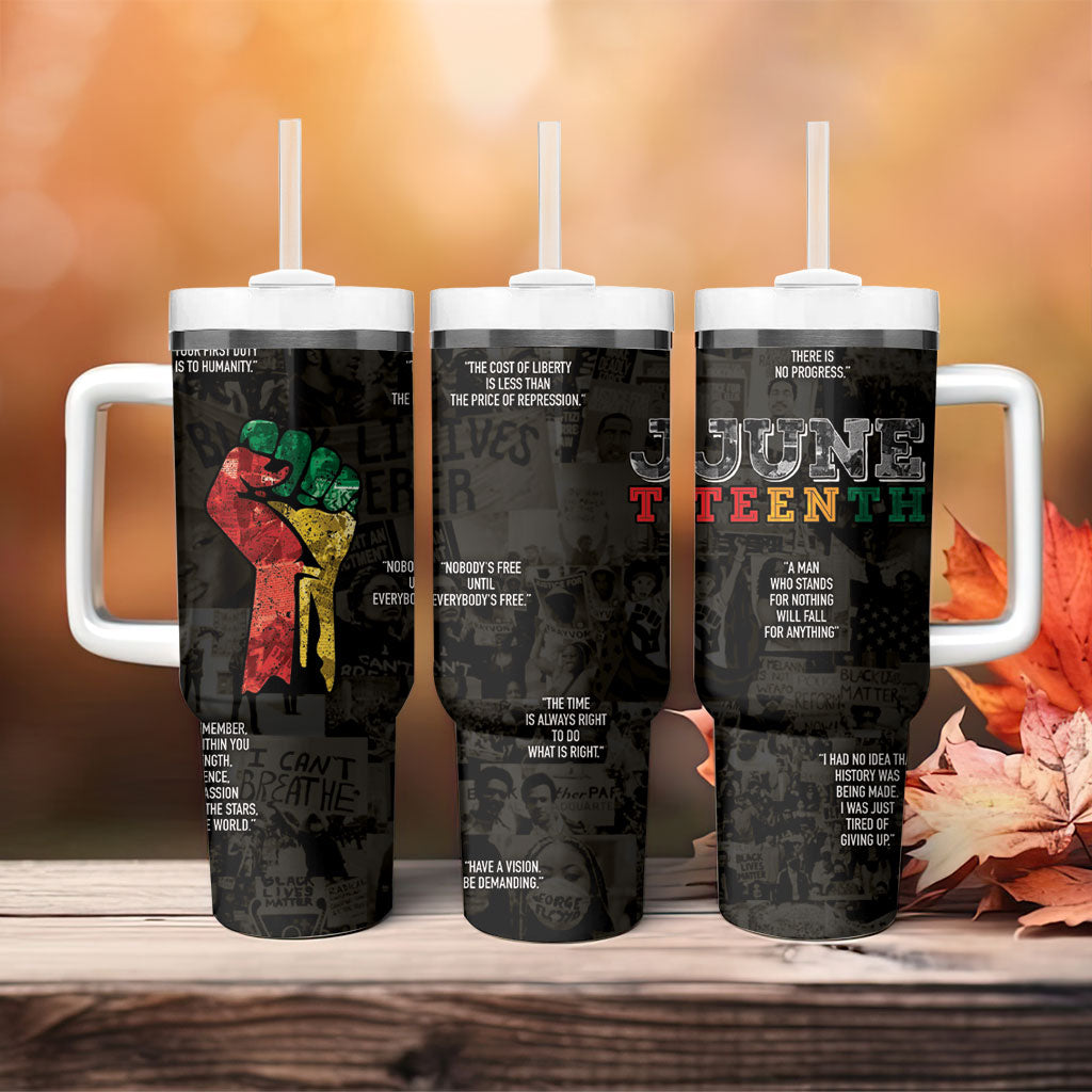 Juneteenth Black History Tumbler With Handle Inspirational Quotes Collage