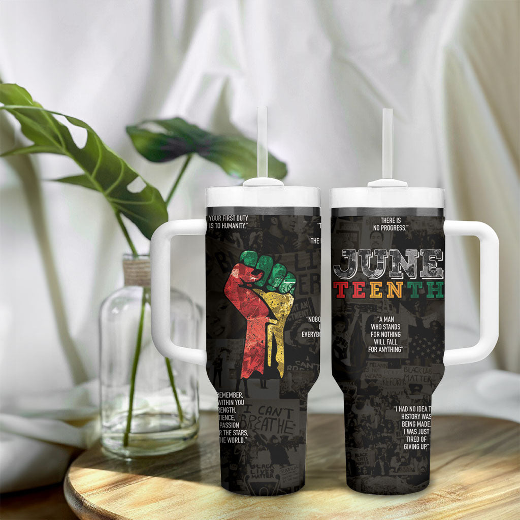 Juneteenth Black History Tumbler With Handle Inspirational Quotes Collage