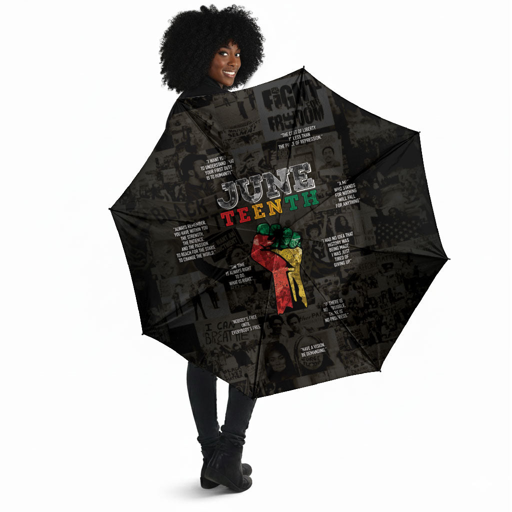 Juneteenth Black History Umbrella Inspirational Quotes Collage