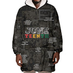 Juneteenth Black History Wearable Blanket Hoodie Inspirational Quotes Collage
